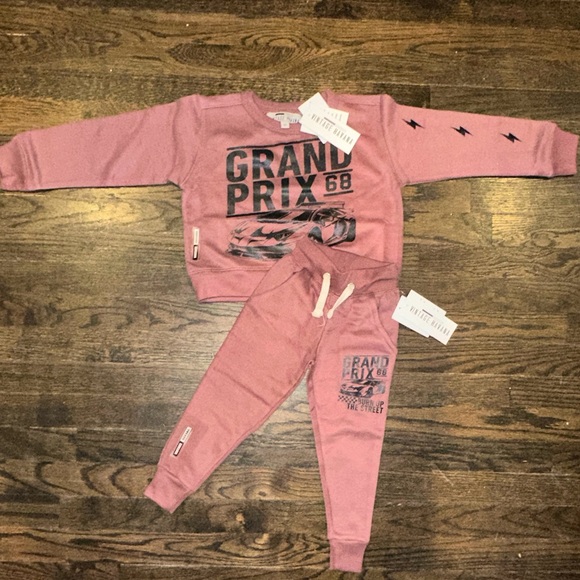 GRAND PRIX LINITED EDITION SWEATS SET-FLEECE LINED- VINTAGE MUSCLE CAR 2-3T NWT - Picture 2 of 12